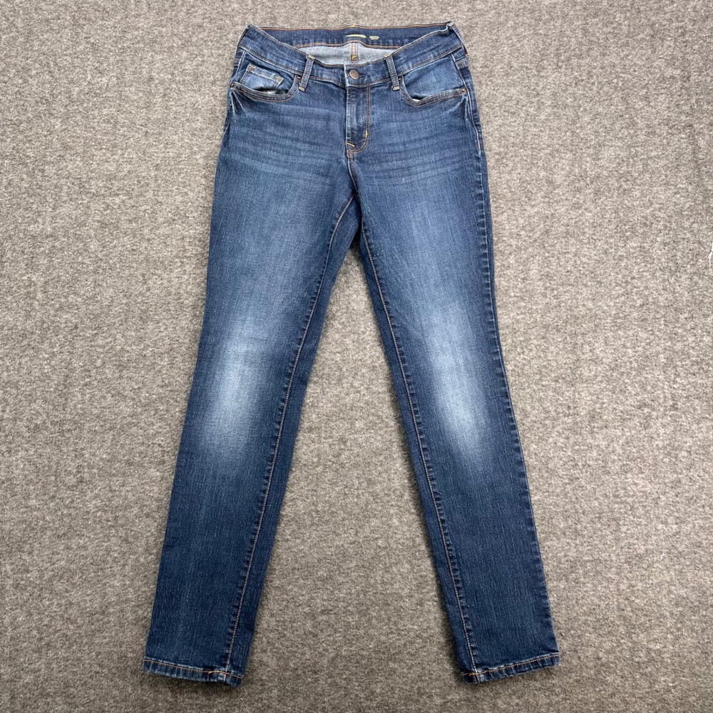 Old Navy Original Straight Jeans Womens 4 Medium Wash Stretch Blue Denim Pants - Picture 1 of 14